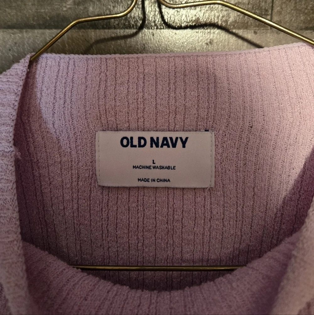 Old Navy Lavender Ribbed Crew Neck Sweater